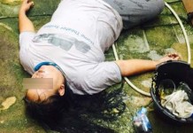 Tewas, Mulut Berbusa