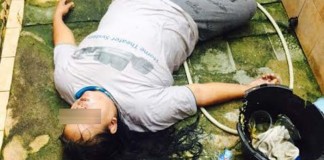 Tewas, Mulut Berbusa