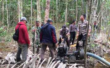 Tim Gabungan Tenggelamkan 13 Mesin Dompeng
