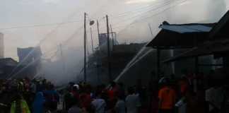 10 Ruko Pasar Nipah Kuning Terbakar