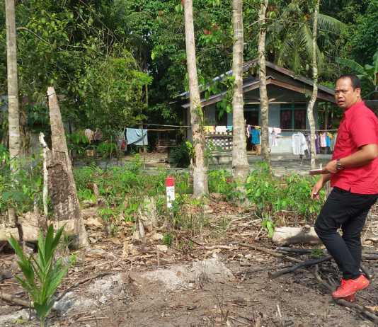 Ada Patok PT. SAP di Tengah Pemukiman Warga