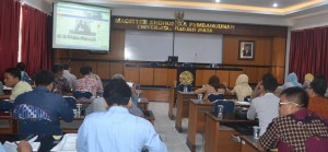 Suasana Bimtek Pengelolaan Barang Milik Daerah yang digelar Pemkab Sekadau di Aula MEP Kampus UGM Yogyakarta.