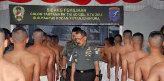 Pangdam Pimpin Pantukhir Calon Tamtama