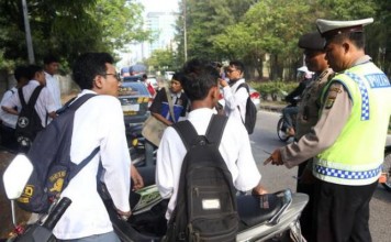 Jelang Operasi Patuh, Satlantas Razia Kendaraan depan Mapolresta