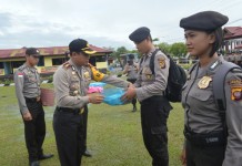 347 Personil Kepolisian Pengamanan TPS Diberangkatkan