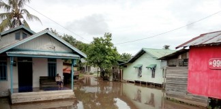 Pemukiman Warga Jalur Lintas Langganan Tergenang Air