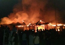 Kantor Disdukcapil  Landak Terbakar