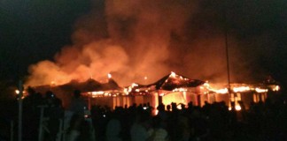 Kantor Disdukcapil Landak Terbakar