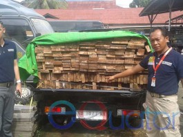 Ribuan Batang Kayu Ilegal Masuk Kota Pontianak