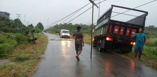 Tiang Listrik Tumbang, Lampu Padam Sehari Semalam