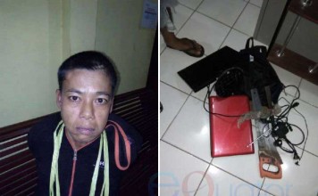 Bengkas Sekolah di Waktu Subuh, Wanita Maling Dibekuk Penjaga Malam