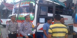 Pastikan Layak Jalan, Satlantas Cek Bus Angkutan Umum