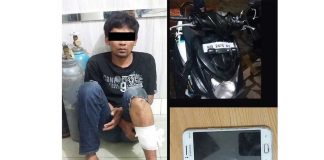 Dor! Jambret Tersengkur