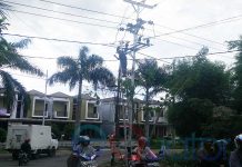 Kabel di Tiang Listrik Terbakar