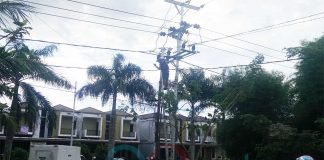 Kabel di Tiang Listrik Terbakar