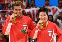 Bisikan Tontowi kepada Liliyana : Nggak Apa-apa Cik, Jaga Aja di Depan