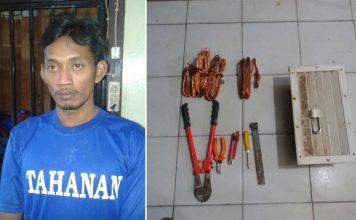 Curi Kabel Flexi Diringkus Polisi