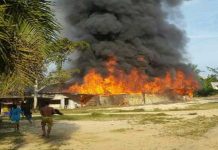 Ruko Pakaian Ludes Aset Koramil Hangus