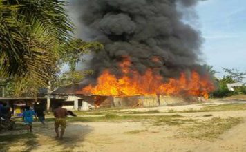 Ruko Pakaian Ludes Aset Koramil Hangus
