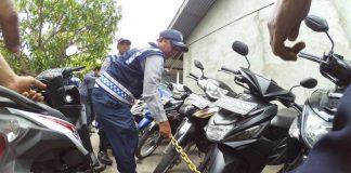 Puluhan Motor Pelajar Dirantai