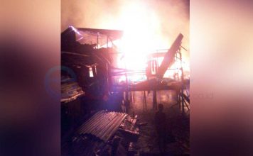 Kuala Dua Membara, Delapan Rumah Terbakar