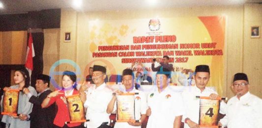 Cabut Undi Nomor Urut Pilkada Singkawang, MAS 1, CHAIR 2, AMIN 3, An-Nur 4