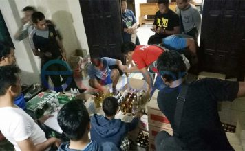 Polres Sambas Amankan 738 Botol Miras dari Malaysia
