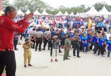 Jarot Berikan Suport Tim Pasparawi di Sanggau