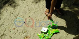 Bungkus Obat Batuk Bertaburan di Pantai Pulau Datok