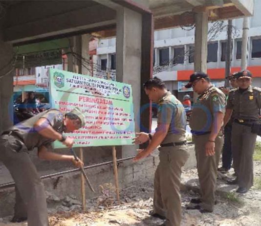 Satpol PP Stop Pembangunan Hotel