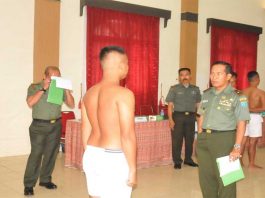 Danrem Pimpin Sidang Parade Calon Tamtama PK TNI AD