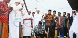 Peletakan Batu Pertama Masjid Al-Muhajirin, Bupati Ajak Umat Memakmurkan Masjid