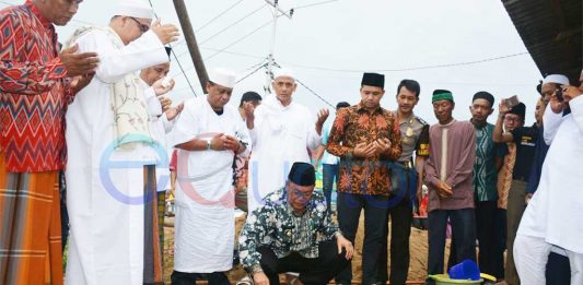 Peletakan Batu Pertama Masjid Al-Muhajirin, Bupati Ajak Umat Memakmurkan Masjid