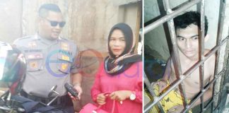 Ditendang Polisi Jambret Tersungkur