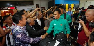 Timnas Garuda Disambut Menpora