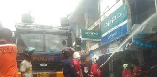 Bukan Demo, Watercanon Dimanfaatkan Padamkan Api