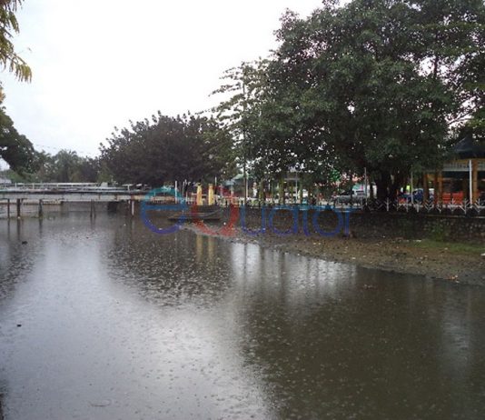 Buaya-buaya Timbul di Sungai Singkawang