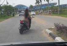 BREAKING NEWS: Berbugil Ria Naik Yamaha Masuk ke Area Bandara