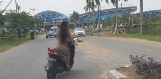 BREAKING NEWS: Berbugil Ria Naik Yamaha Masuk ke Area Bandara