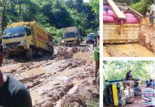 Ruas Jalan Provinsi Mirip Sawah, Lalu Lintas Lumpuh Total