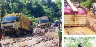 Ruas Jalan Provinsi Mirip Sawah, Lalu Lintas Lumpuh Total