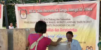 Masyarakat Landak Nyoblos Pasangan Calon Tunggal