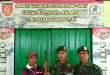 Niat Baik Anggota Pos Sei Beruang Disambut Penyerahan Senjata Api
