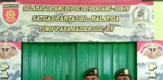 Niat Baik Anggota Pos Sei Beruang Disambut Penyerahan Senjata Api