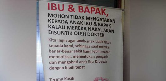 Stop Ancam Anak dengan Dokter dan Jarum Suntiknya