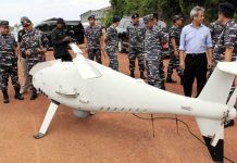 Pangarmabar Uji Coba Drone Rajawali S-100 Buatan Austria
