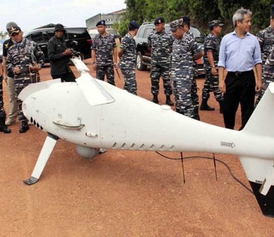 Pangarmabar Uji Coba Drone Rajawali S-100 Buatan Austria