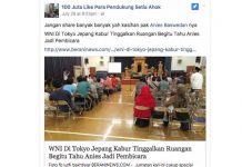 Hoax Serang Acara Anies di Jepang