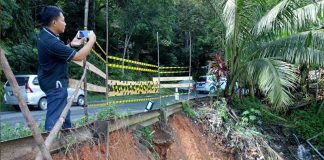 Awas!!! Tebing Bukit Seha Longsor