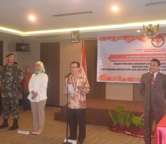 42 Anggota Panwaslu Dilantik, Lima Daerah Kerja Ganda